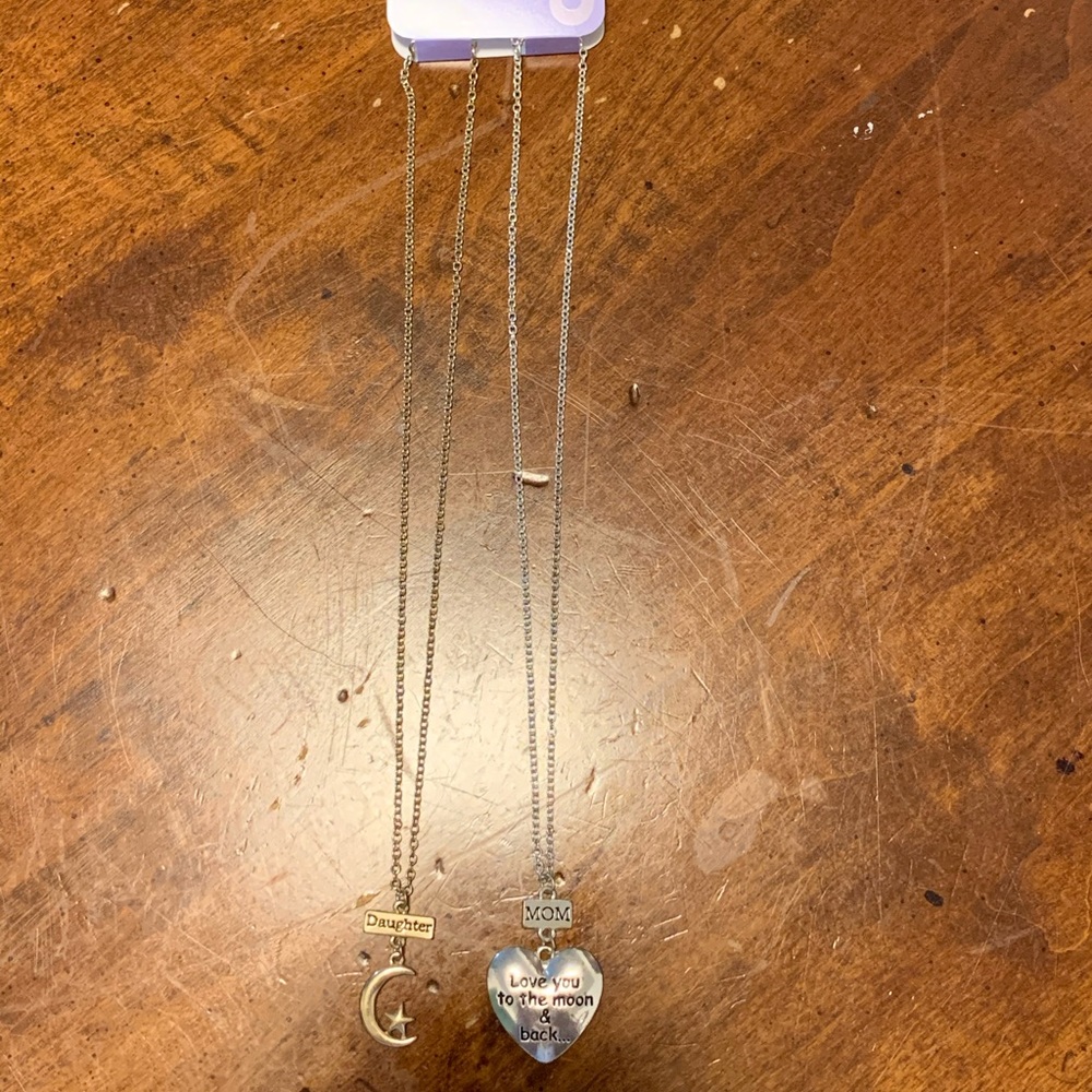 Mom and daughter necklace